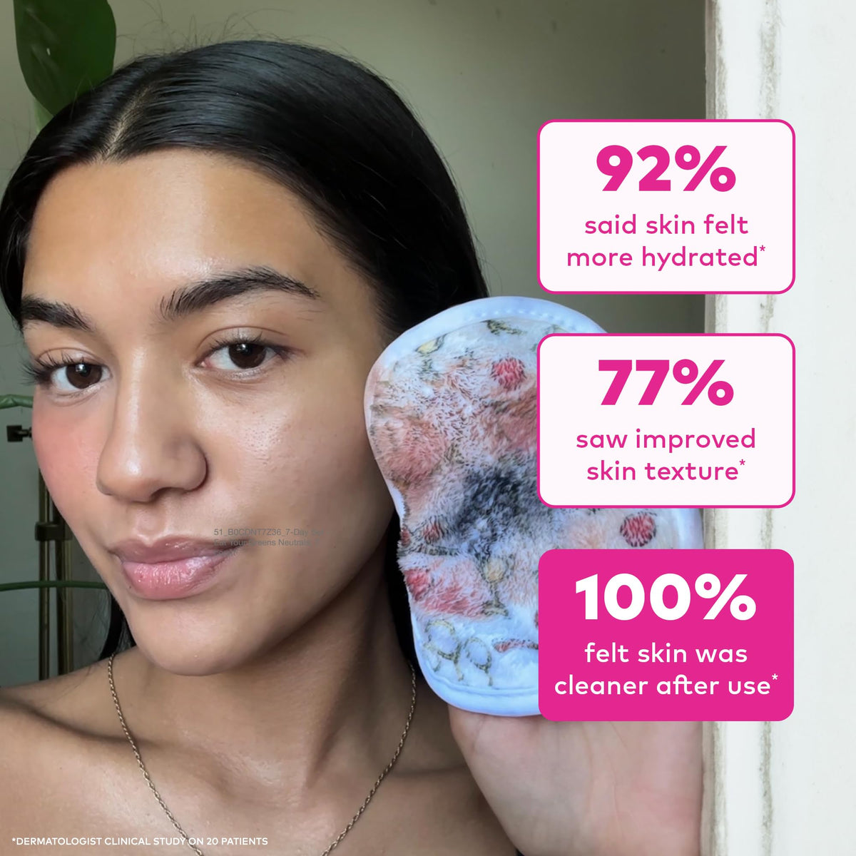 MakeUp Eraser cloth being used to remove makeup