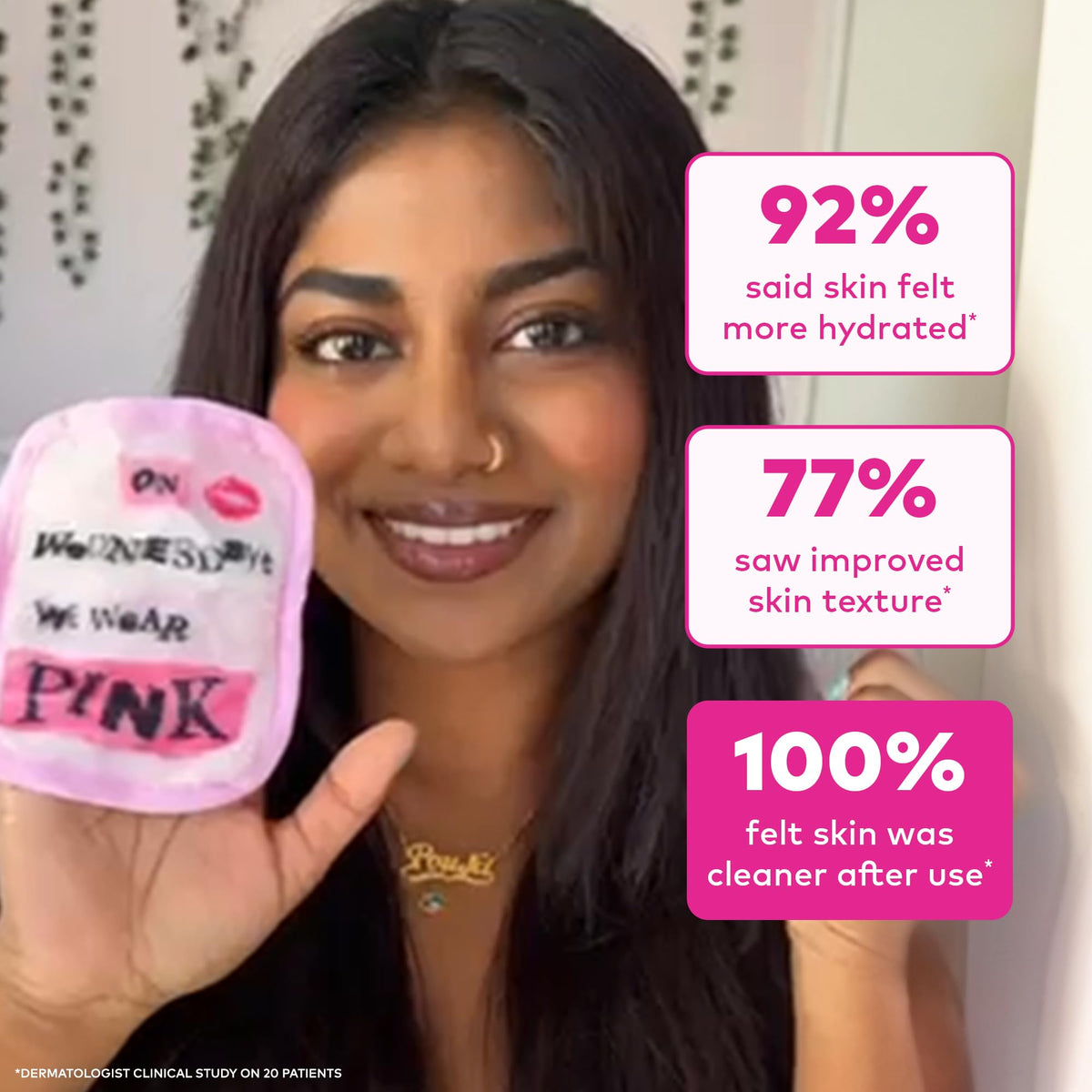 MakeUp Eraser cloth being used to remove makeup