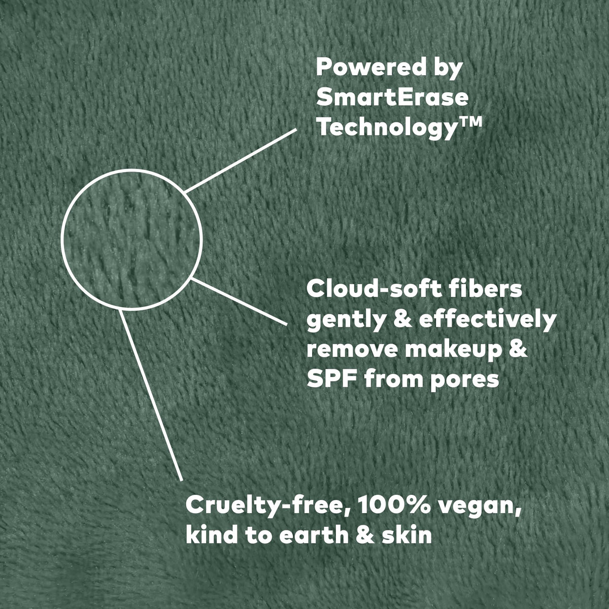MakeUp Eraser cloth in use on a model's face