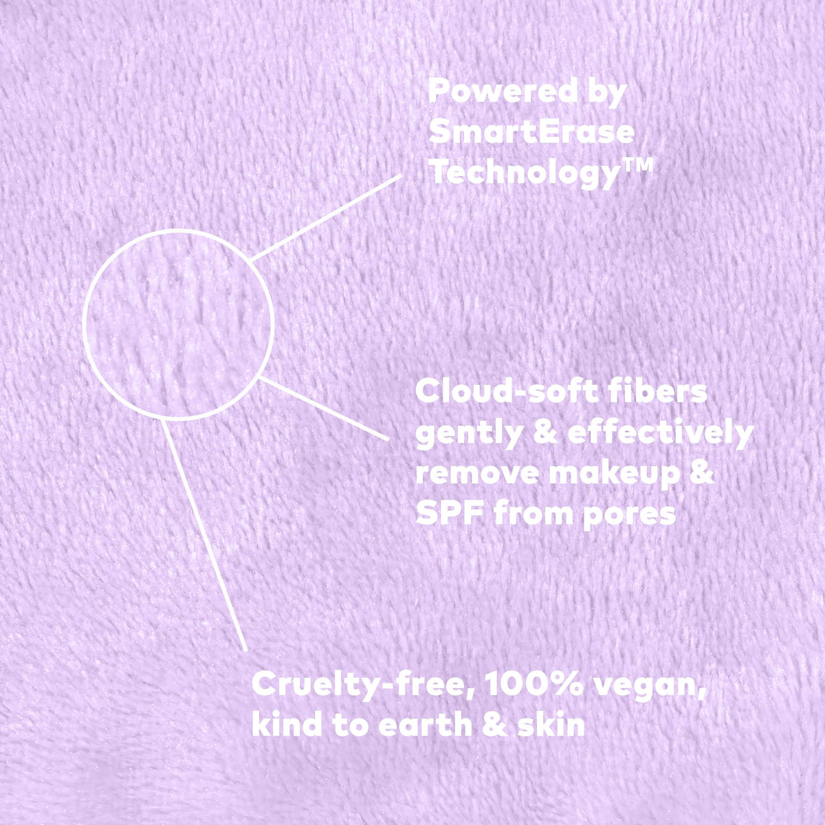 MakeUp Eraser cloth in use on a model's face