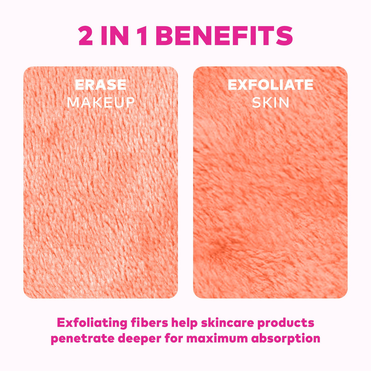 MakeUp Eraser cloth showing exfoliating side