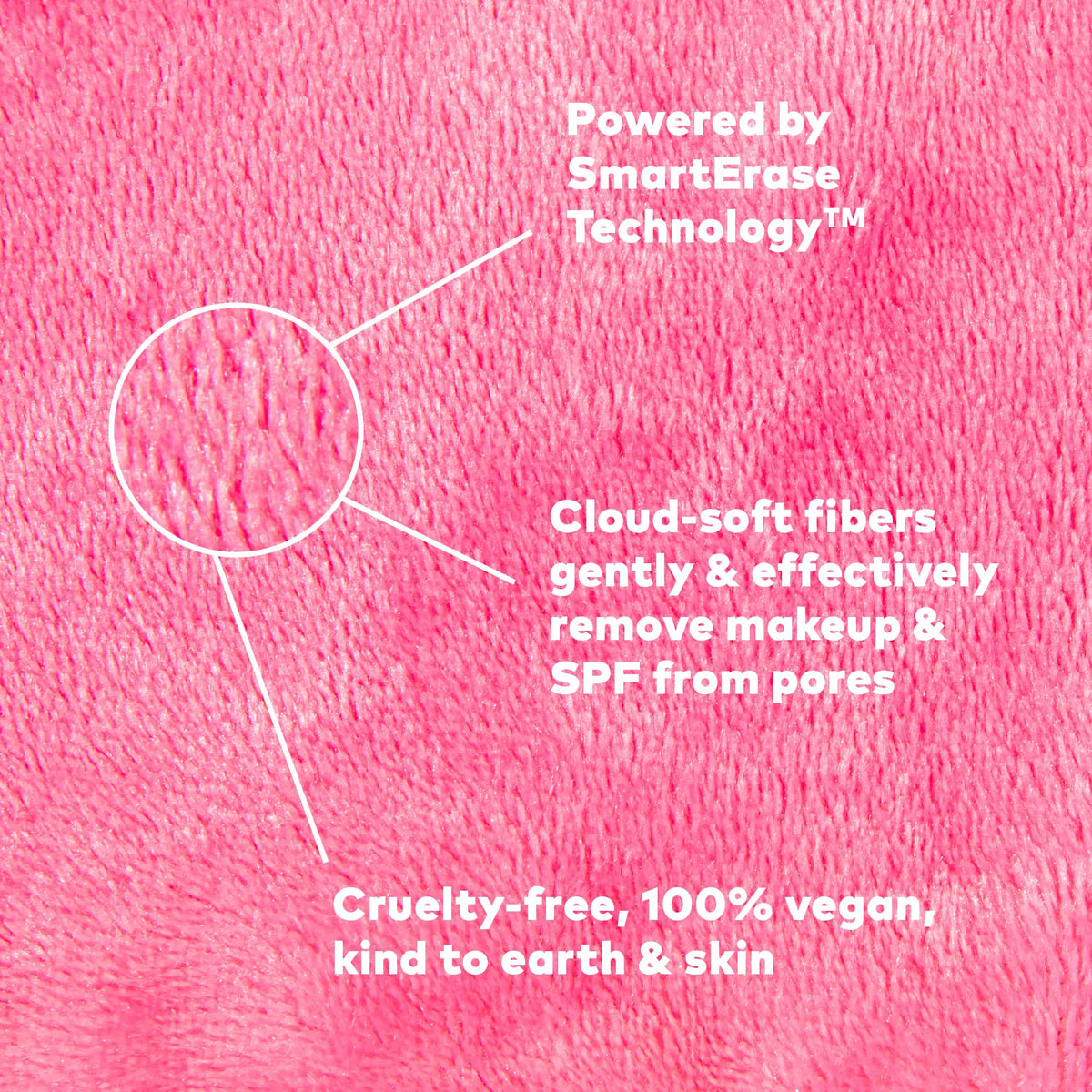 MakeUp Eraser cloth showing long fiber side