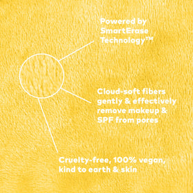 MakeUp Eraser cloth with long fiber side for exfoliation