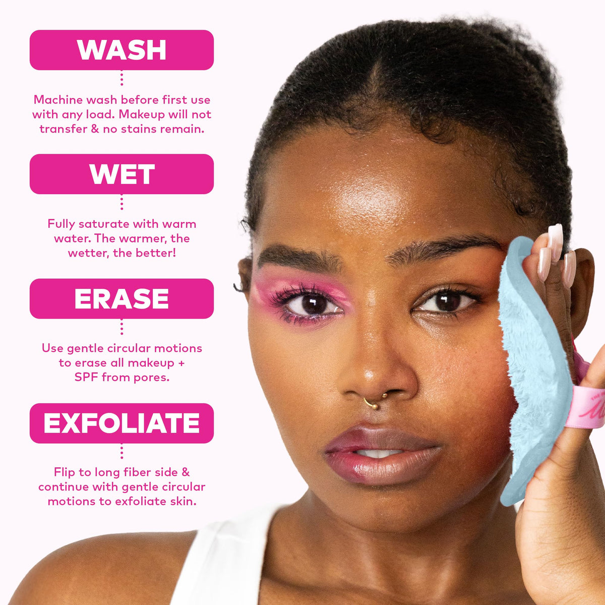 MakeUp Eraser cloths in a bathroom setting