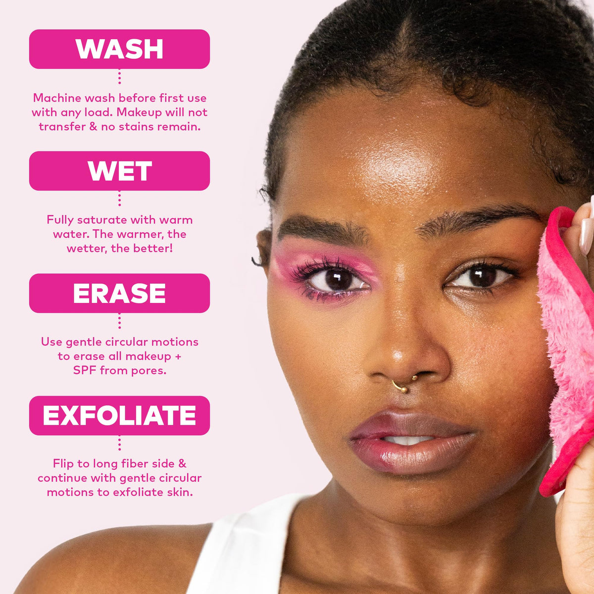 MakeUp Eraser cloths in a laundry machine