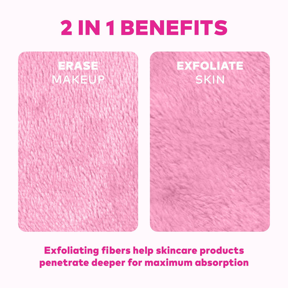 MakeUp Eraser cloths in various colours laid out