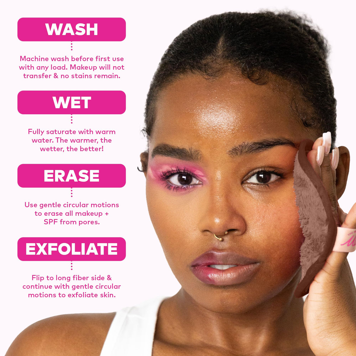 MakeUp Eraser cloths showing gentle texture
