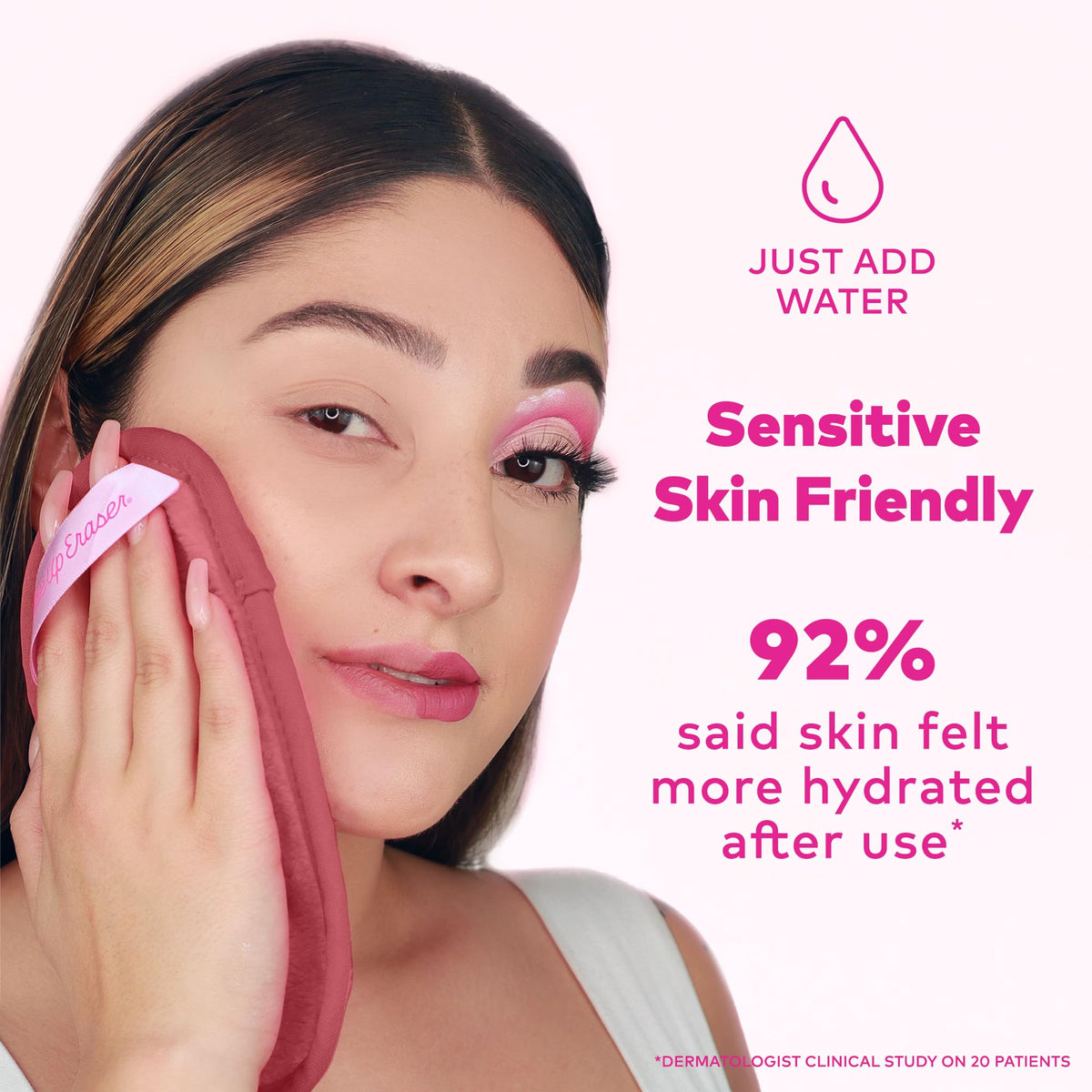 MakeUp Eraser Mini cloth being used to remove makeup