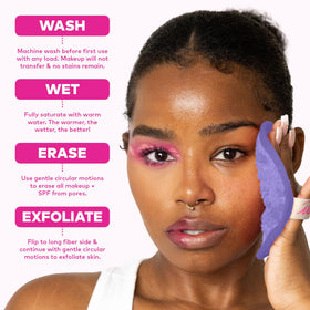 MakeUp Eraser pad close-up showing soft microfiber material