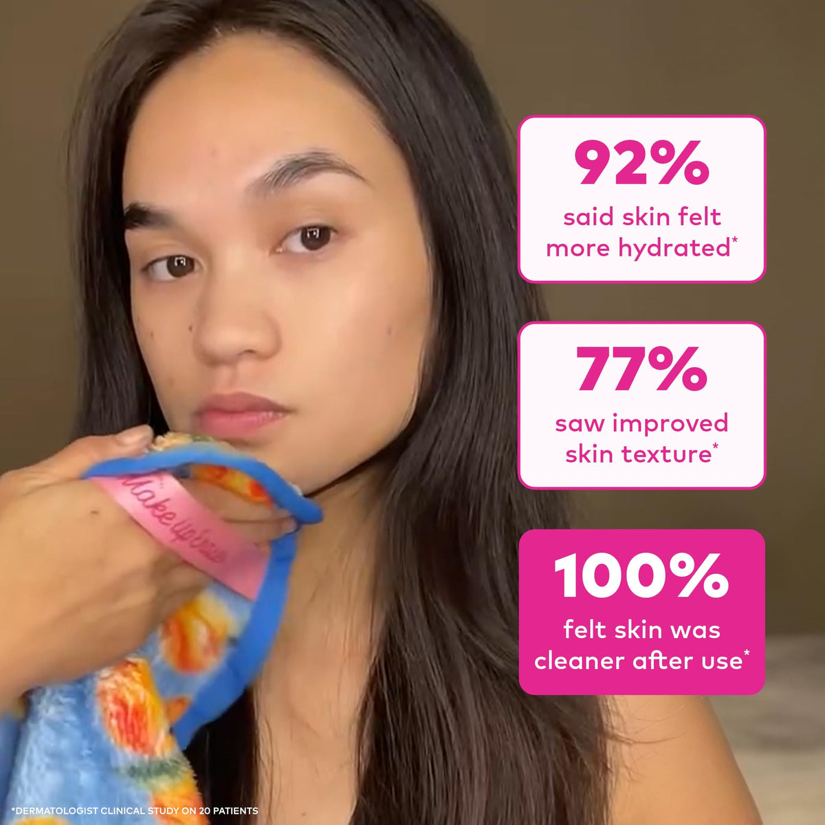 MakeUp Eraser PRO being used to remove makeup