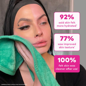 MakeUp Eraser PRO in use for removing makeup