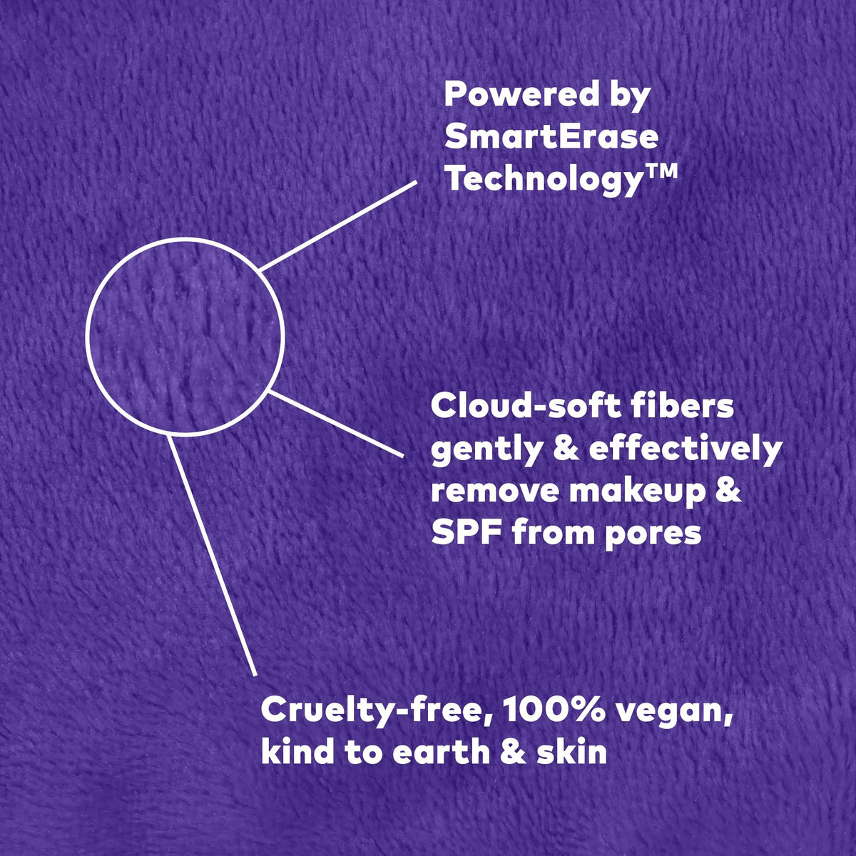 MakeUp Eraser PRO Queen Purple in use