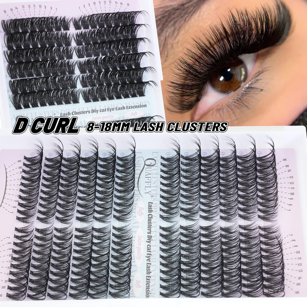 Makeup remover included in QUAFFLY Lash Extension Kit