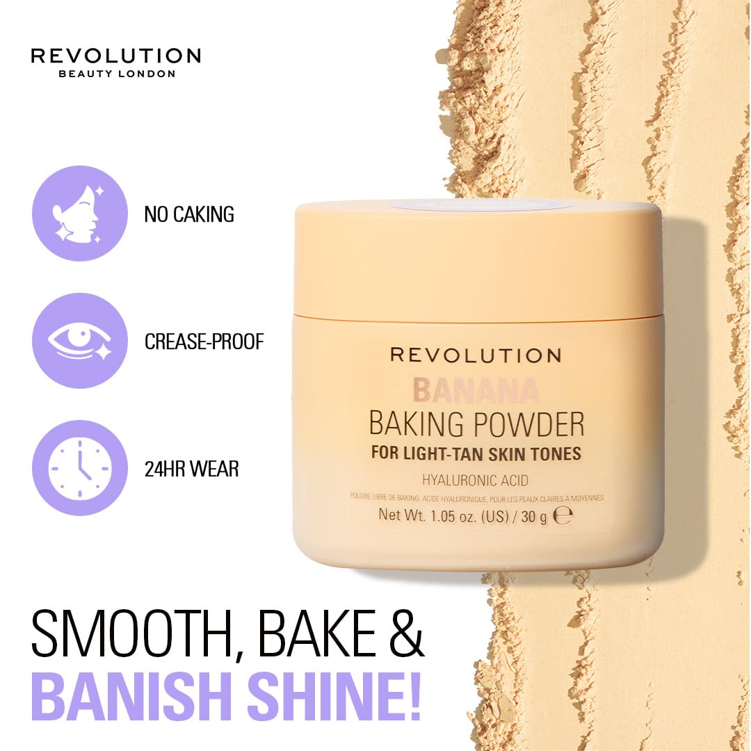 Makeup Revolution Loose Baking Powder Banana back view