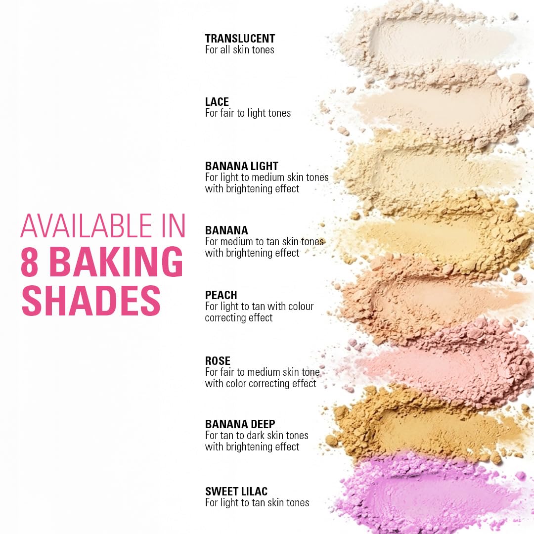 Makeup Revolution Loose Baking Powder Banana being applied