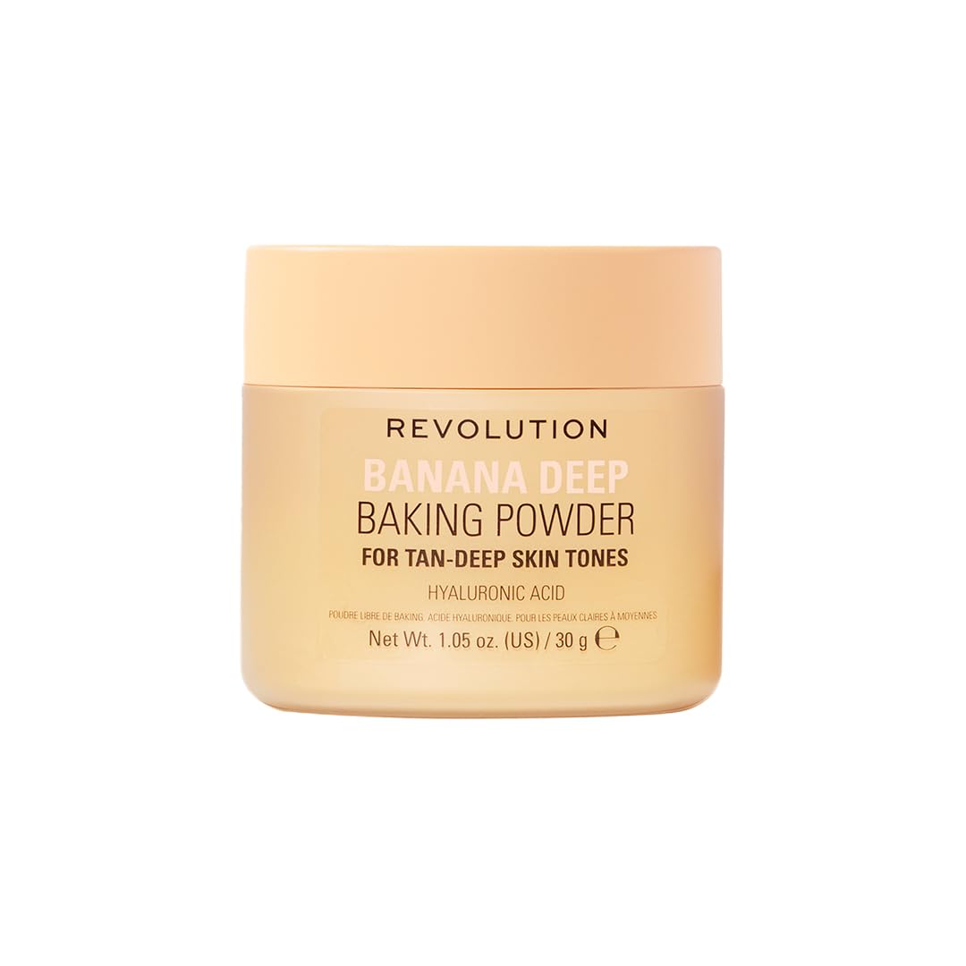 Makeup Revolution Loose Baking Powder Banana Deep front view
