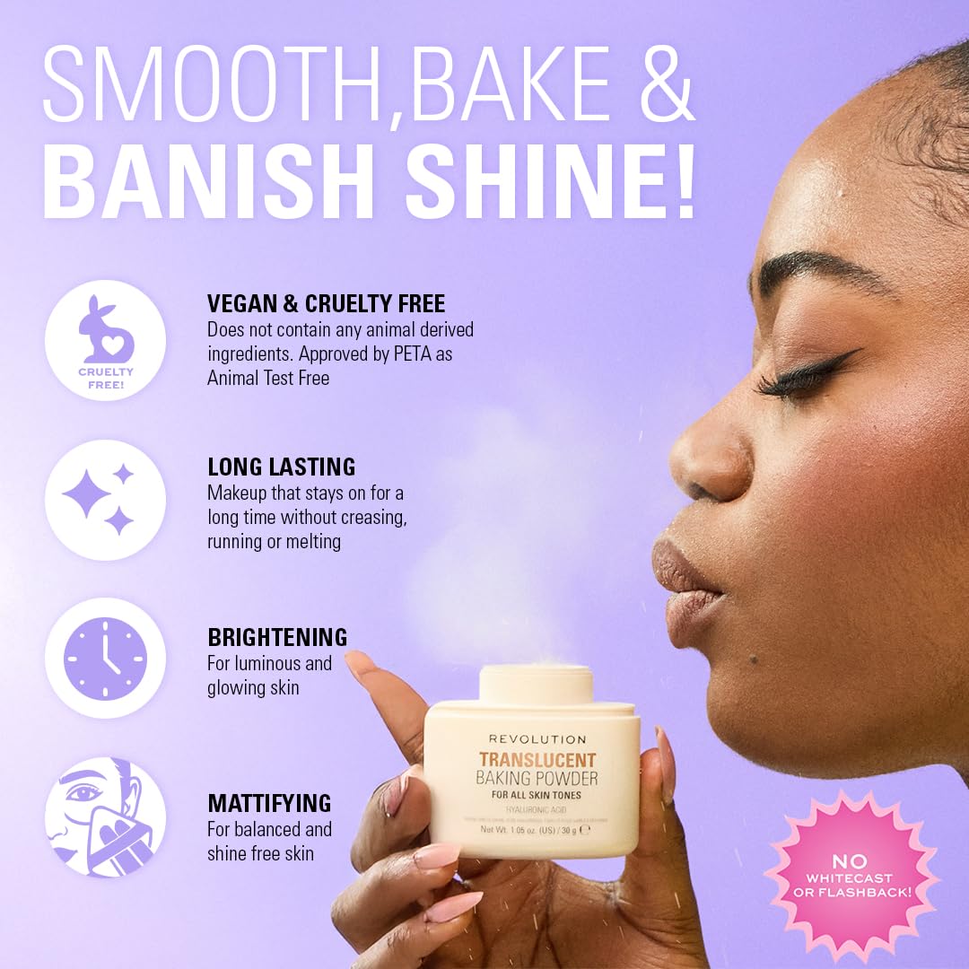 Makeup Revolution Loose Baking Powder Banana Deep side view