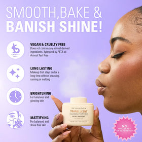 Makeup Revolution Loose Baking Powder Banana Deep side view
