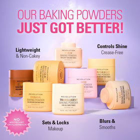 Makeup Revolution Loose Baking Powder Banana Deep texture close-up
