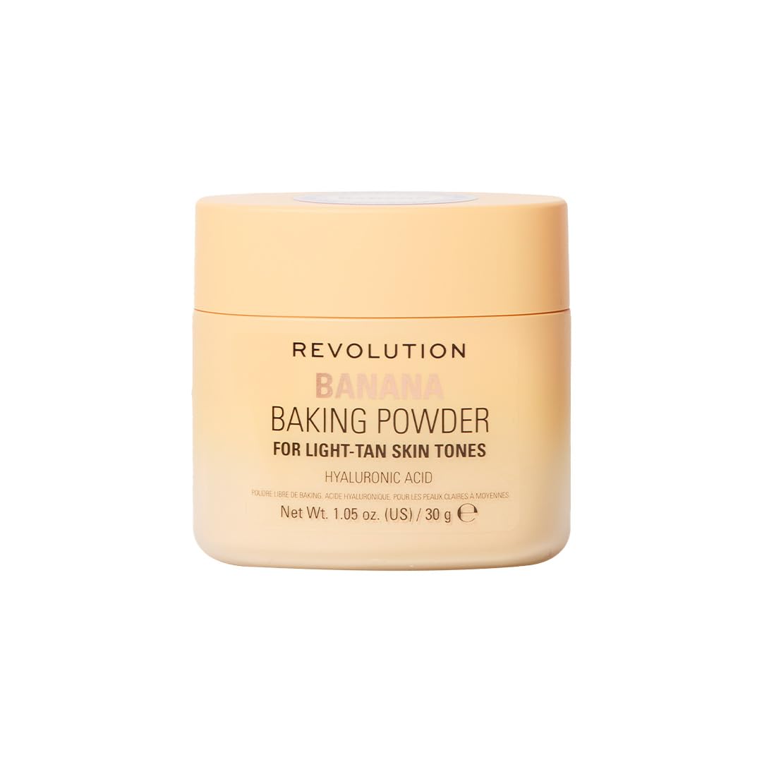 Makeup Revolution Loose Baking Powder Banana front view