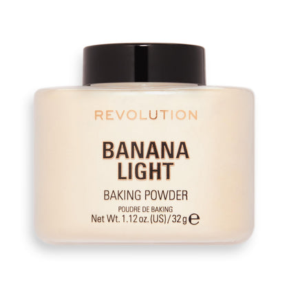 Makeup Revolution Loose Baking Powder Banana Light front view