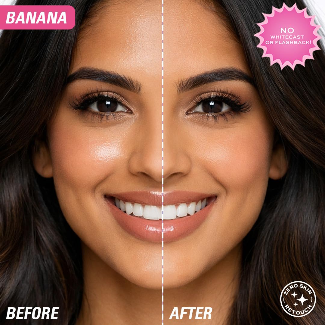 Makeup Revolution Loose Baking Powder Banana on skin swatch