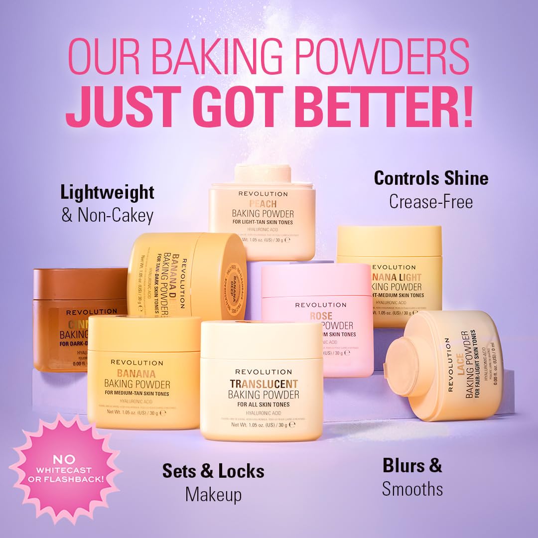 Makeup Revolution Loose Baking Powder Banana product packaging