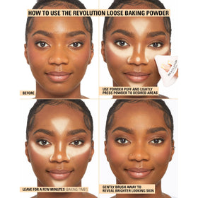 Makeup Revolution Loose Baking Powder Lace texture close-up