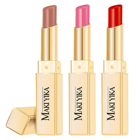 MAKI YIKA 3Pc Moisture Lipsticks set with nude, pink, and red shades