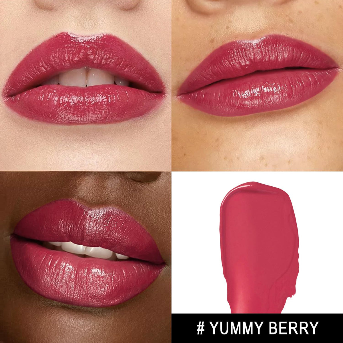 MAKI YIKA berry lipstick tube with vibrant colour