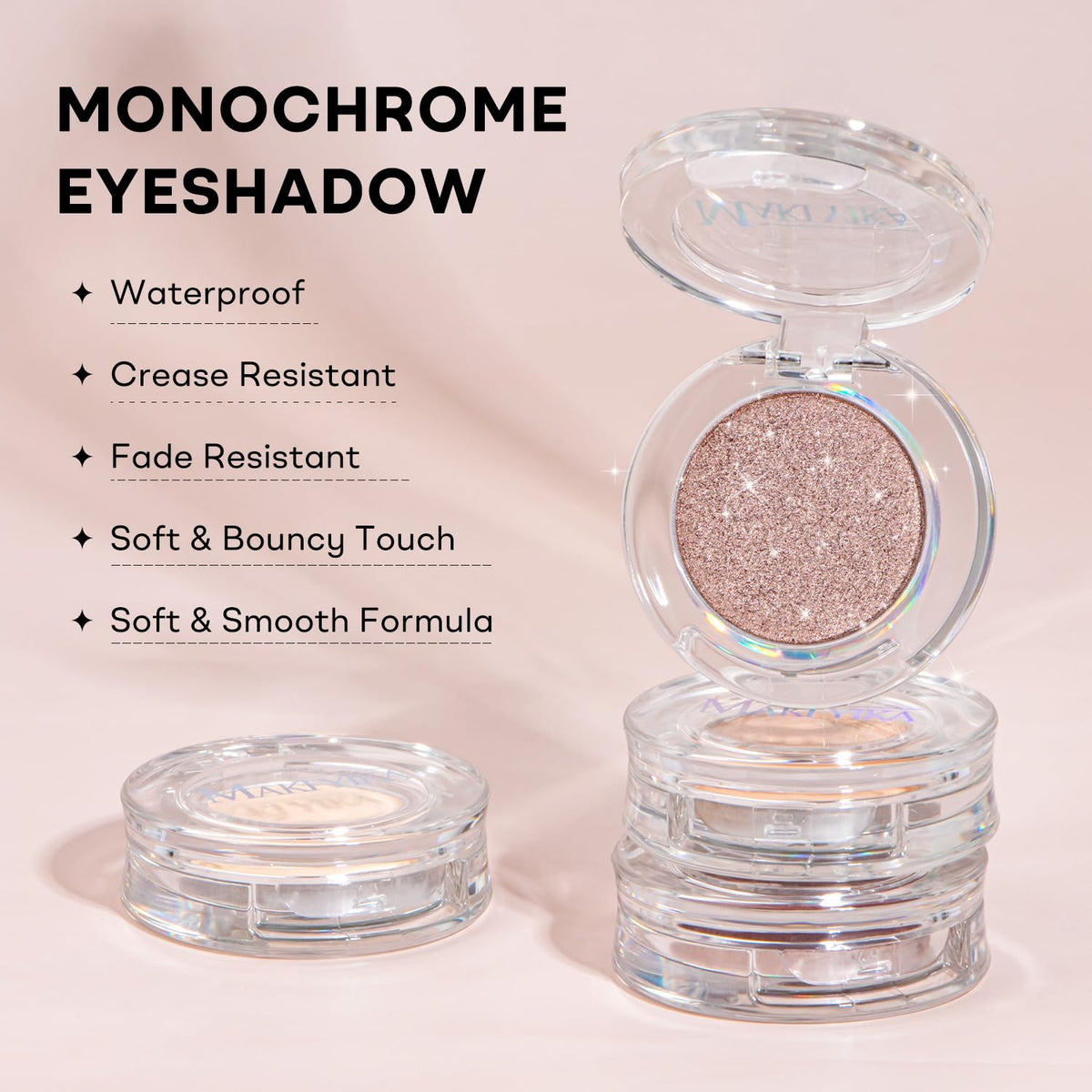 MAKI YIKA Light Beige White Eye Shadow Palette matte finish