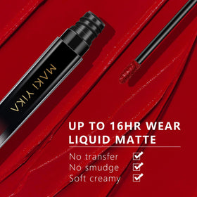 MAKI YIKA Matte Liquid Lipstick in use on model