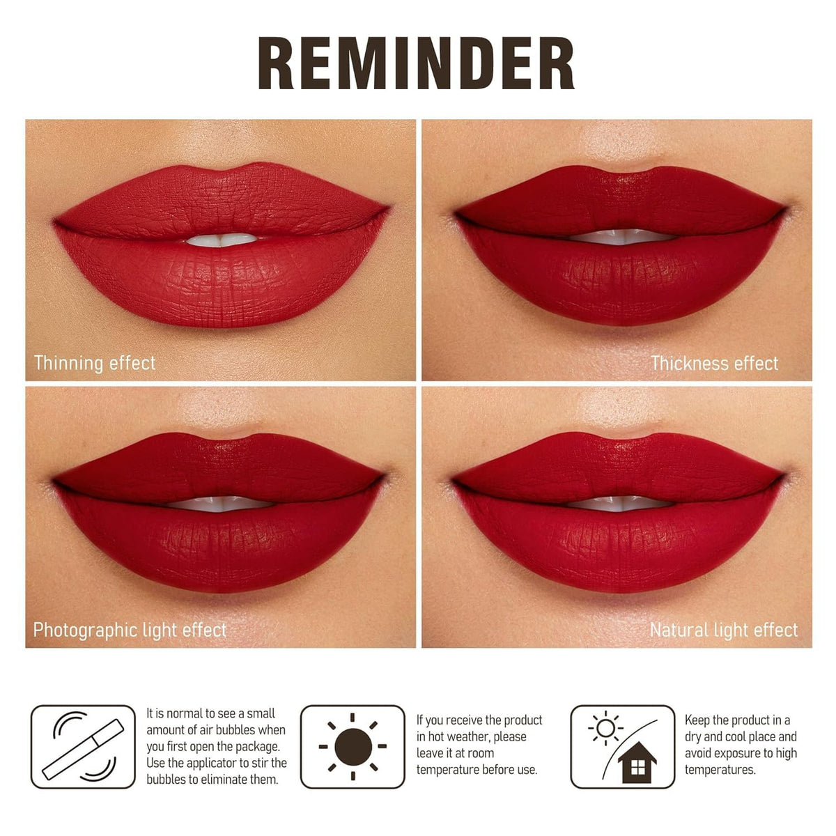 MAKI YIKA Matte Liquid Lipstick Set displayed with makeup remover