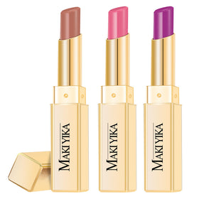 MAKI YIKA Moisture Lipstick Set with three shades in packaging
