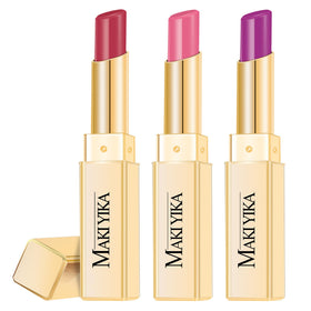MAKI YIKA Moisture Lipsticks 3Pc Set in pink, purple, and berry shades