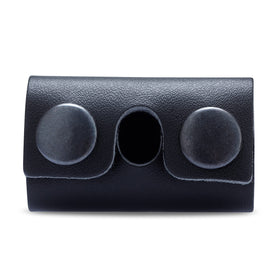 MAKYN Leather Cover for safety razor displayed with razor inside