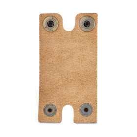 MAKYN leather razor case displayed with grooming accessories