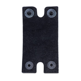 MAKYN leather razor cover with buttons close-up