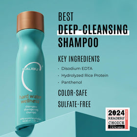 Malibu C Hard Water Wellness Shampoo 9 oz back view