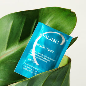 Malibu C Miracle Repair Hair Reconstructor back view showing ingredients