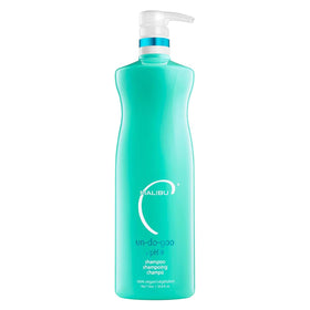 Malibu C Miracle Repair Hair Reconstructor in bathroom setting