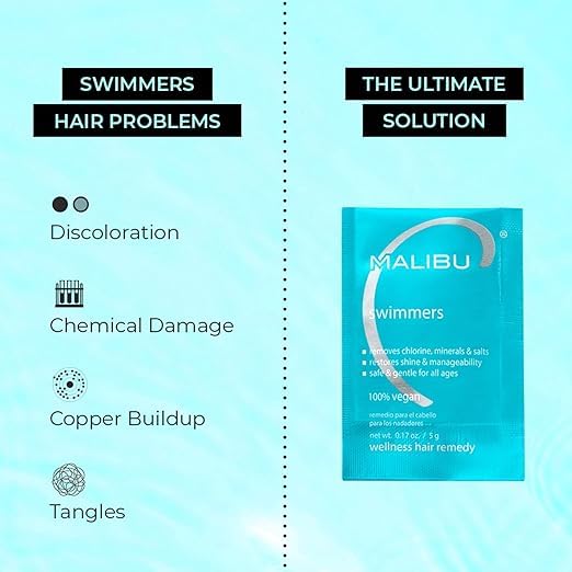 Malibu C Swimmers Wellness Remedy packet close-up