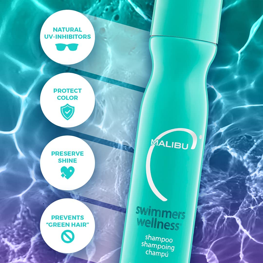 Malibu C Swimmers Wellness Shampoo bottle with label