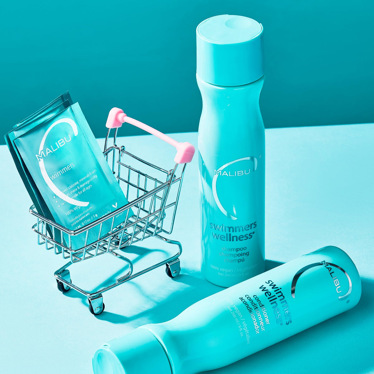 Malibu C Swimmers Wellness Shampoo showing texture