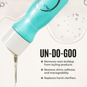 Malibu C Un-Do-Goo Clarifying Shampoo 33.8 oz in bathroom setting