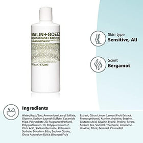 MALIN+GOETZ Bergamot Hand + Body Wash 16 fl oz side view