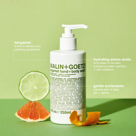 MALIN+GOETZ Bergamot Hand + Body Wash bottle side view