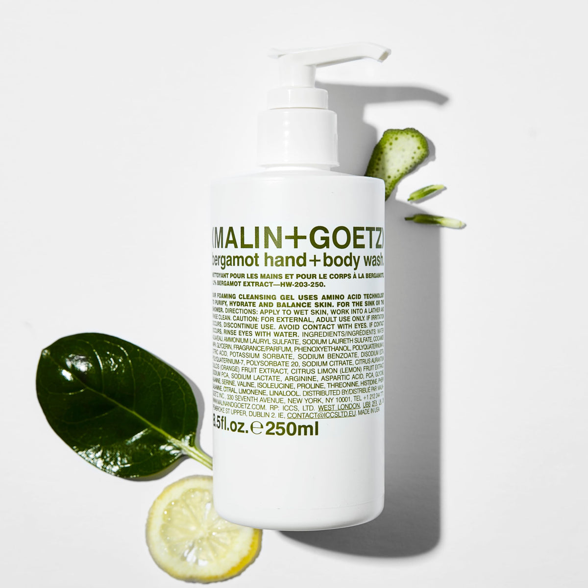 MALIN+GOETZ Bergamot Hand + Body Wash foaming gel texture