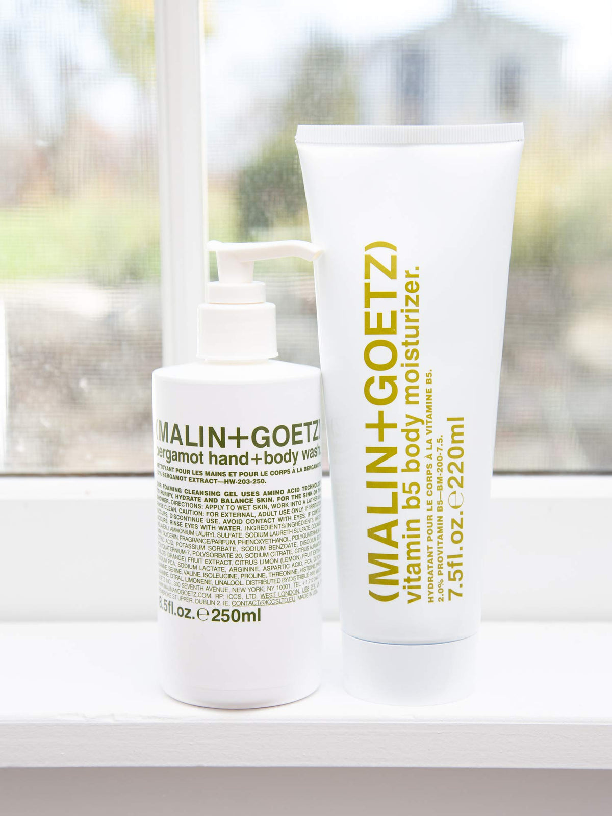 MALIN+GOETZ Bergamot Hand + Body Wash lathering on skin