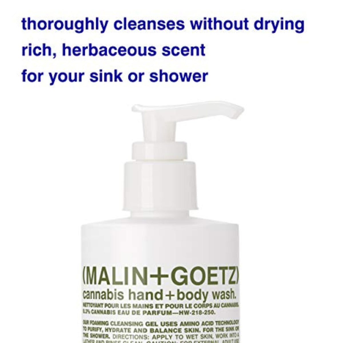 MALIN+GOETZ Cannabis Hand + Body Wash 8.5 fl oz with lather